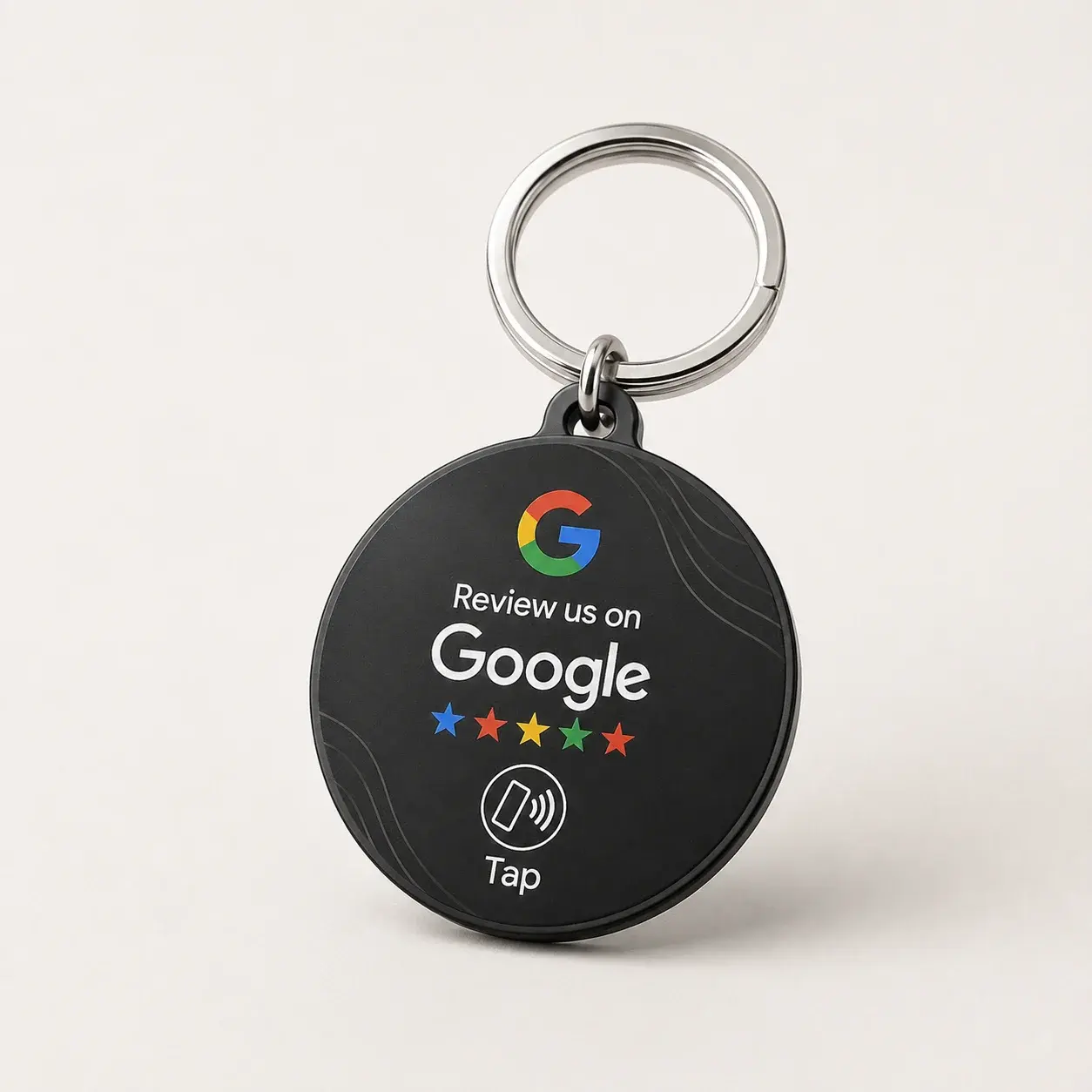 Matte Black Google Review Keychain front